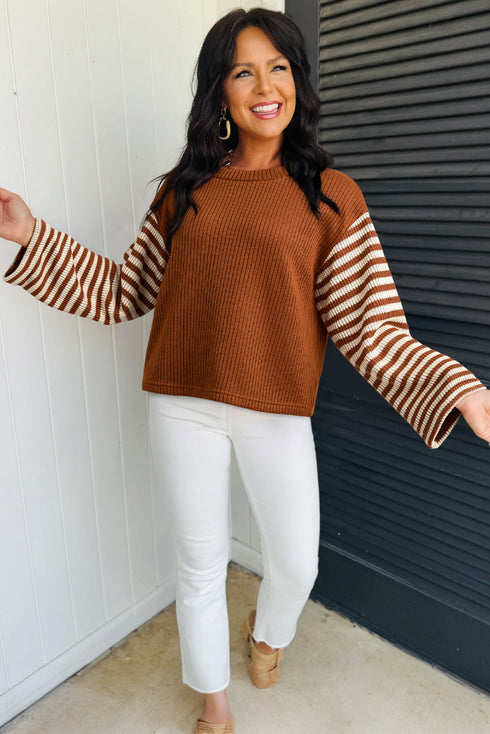 Brown Stripe top