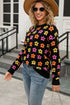 womens flower sweater