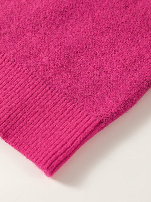 rose-red-fierce-animal-pattern-casual-knitted-sweater