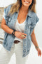 frayed denim vest