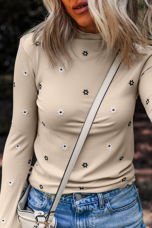 floral embroidered top