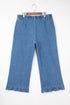 Ashleigh Blue Plus Size Elastic Waist Ruffled Wide Leg Denim Pants