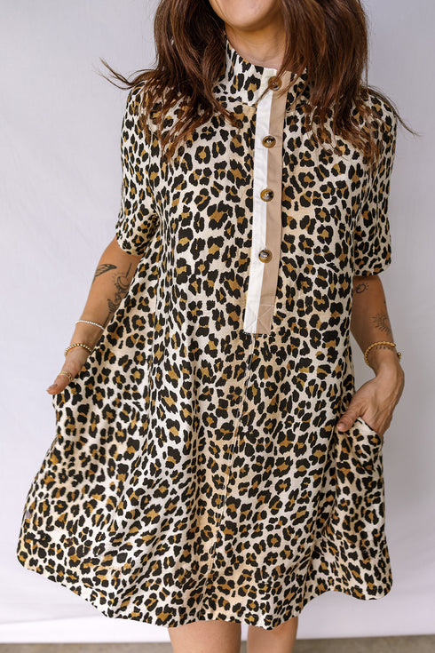 leopard mini dress