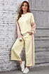 Apricot 2pcs Color Block Pullover Loose Pant Set