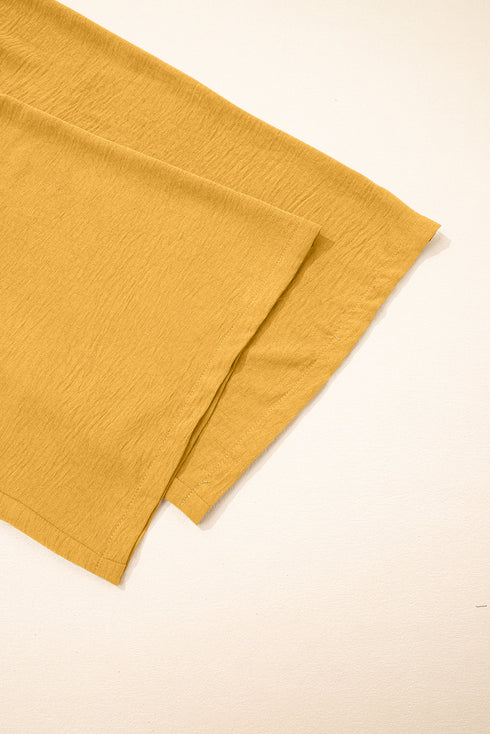 Ginger Smocked Sleeveless Wide Leg Jumpsuit with Pockets