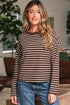brown stripe t shirt