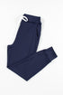 Navy Blue Drawstring Elastic Waistband Pocketed Joggers