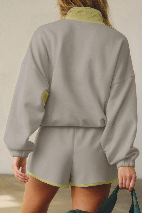 color block 2pcs short set