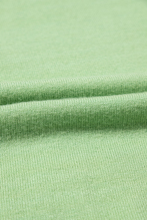 Green Holiday Jacquard Pattern Short Sleeve Cardigan