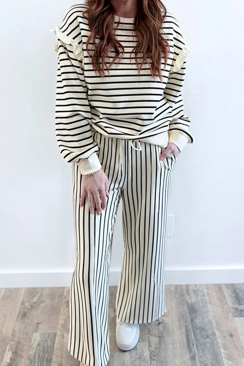 striped 2pcs pant set