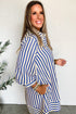 blue stripe dress