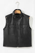 faux leather vest