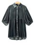 dark-grey-3-4-sleeve-tunic-babydoll-velvet-shirt