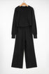 black 2pcs pant set