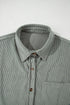 Gray Corduroy Button Pocket Shirt