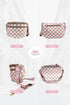 checkered print bag