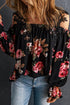 casual-feather-print-off-shoulder-strap-blouse