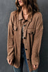 khaki-oversize-textured-knit-button-front-shacket