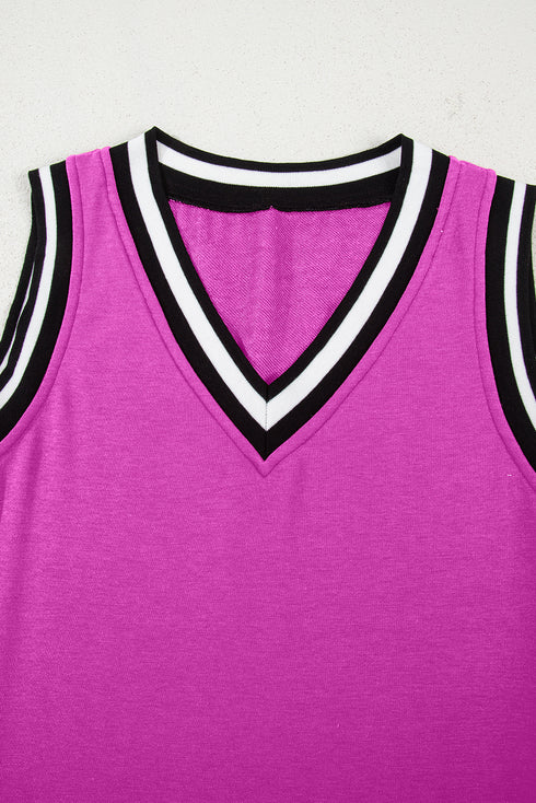 v neck sleeveless mini dress