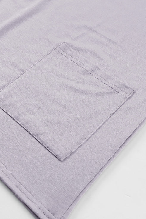 v-neck-short-sleeve-solid-color-loose-dress-1