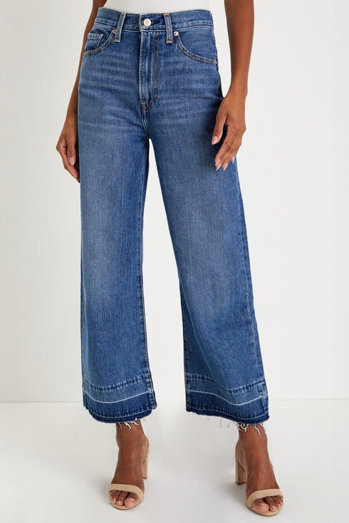 cropped loose jeans