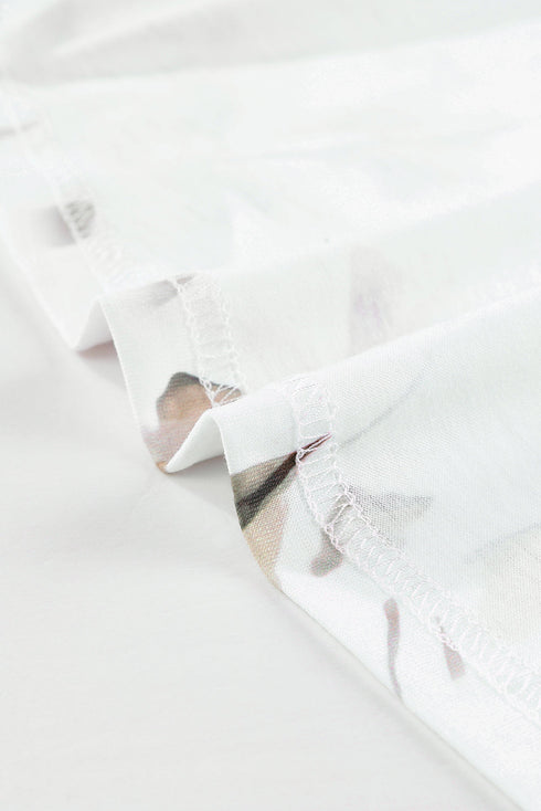 printed-lace-up-lapel-waist-short-sleeved-midi-dress