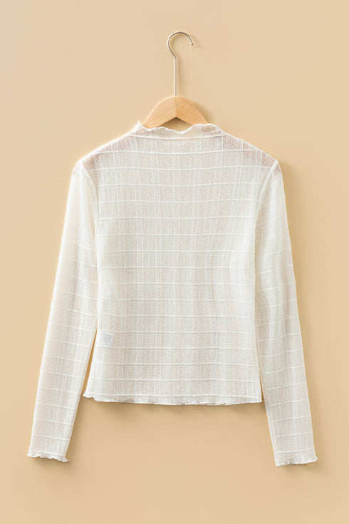 white sheer top