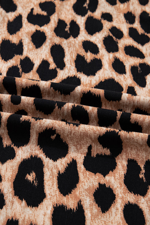 leopard print midi dress