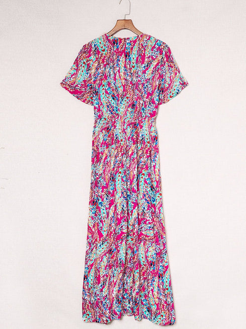 womens-dresses-vintage-print-puff-sleeve-maxi-dress