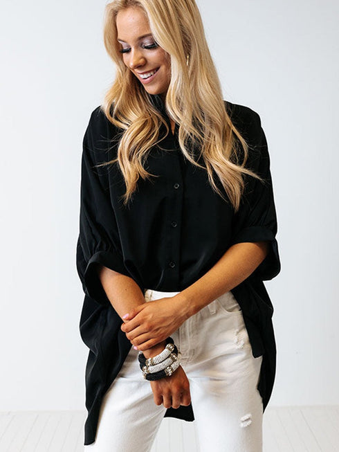 womens-blouses-satin-commute-solid-color-v-neck-long-sleeved-blouse