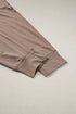Dark Brown Drawstring Elastic Waistband Pocketed Joggers