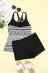 monochrome-geometry-print-sporty-tankini-swimsuit