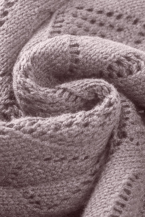 openwork knit cardigan