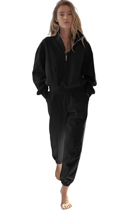 solid-crew-neck-sweatshirt-drawstring-jogger-pants-two-piece-set
