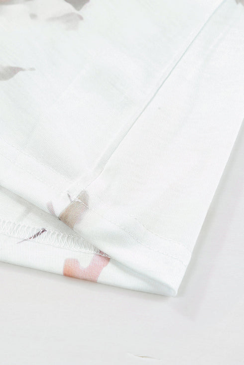 printed-lace-up-lapel-waist-short-sleeved-midi-dress