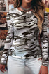 camouflage print top