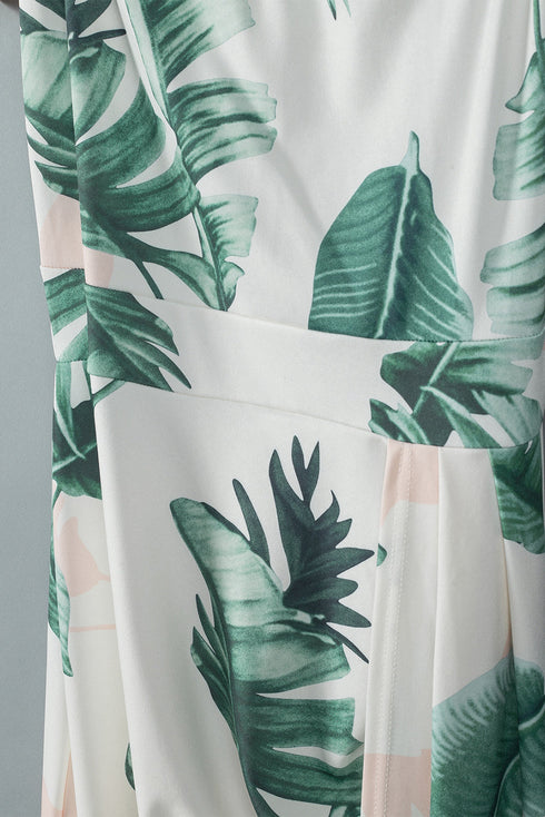 off-shoulder-shirred-ruffles-top-sunflower-print-high-slit-maxi-skirt-set