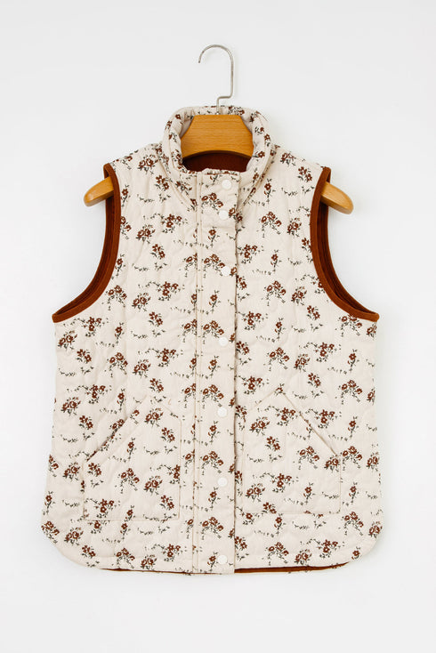 floral print vest