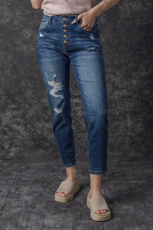retro-rolled-hem-single-breasted-closure-straight-loose-casual-jeans