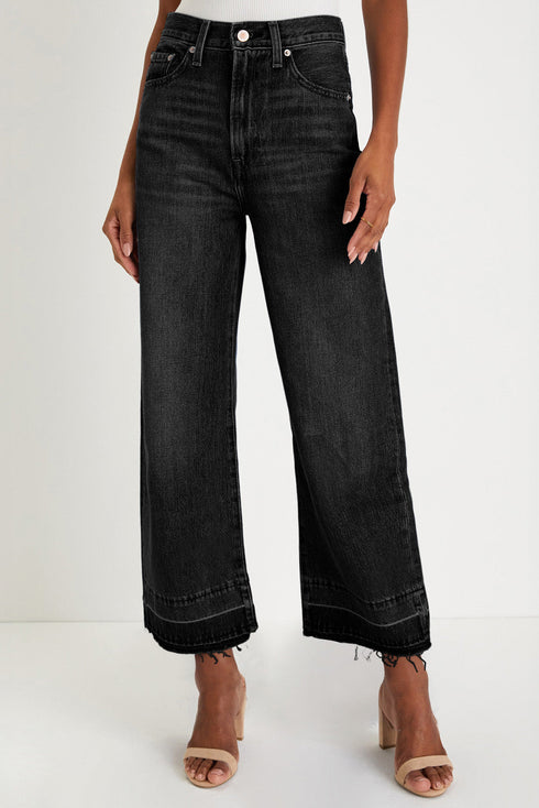 cropped loose jeans