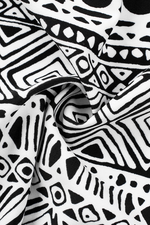 monochrome-geometry-print-sporty-tankini-swimsuit