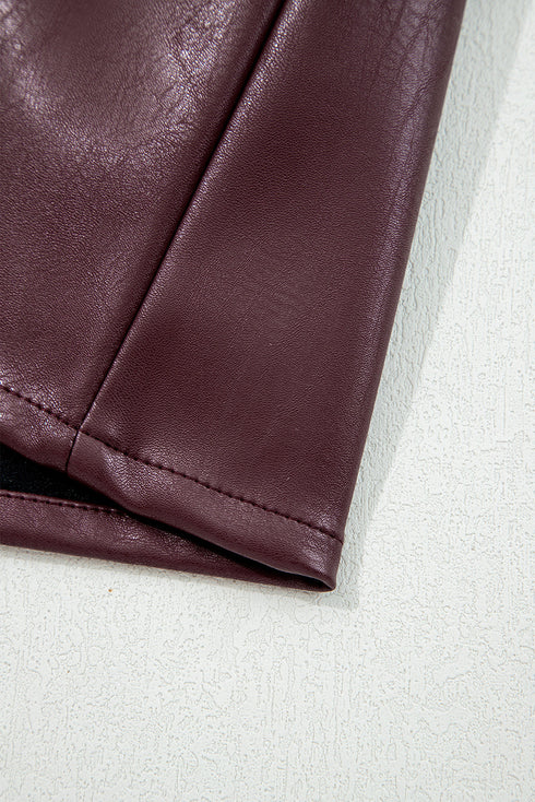 Wild Ginger Vegan Leather Sleeveless Mini Dress