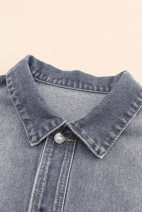 gray-chest-pockets-drop-shoulder-loose-denim-jacket