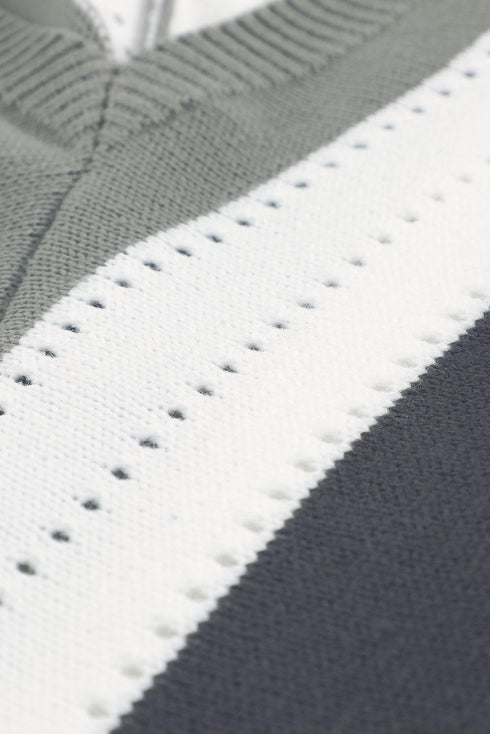 zip-up-v-neck-striped-sweater