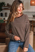 brown stripe t shirt
