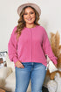plus size ribbed long sleeve top