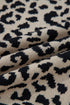 Black Leopard Drop Shoulder Chunky Knitted Cardigan Sweater