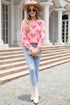 Light Pink Valentine's Day Heart Jacquard Knit Sweater