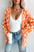 orange checkered cardigan