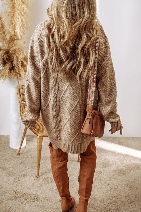 cream sweater dress